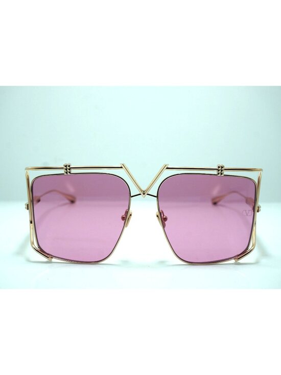 VALENTINO V-LIGHT VLS-116C-59 /GLD/CAT 1 Gold Titanium Sunglasses Italy